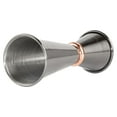 thumbnail image 6 of Bar Lux 1 oz / 2 oz Black-Plated Stainless Steel Jigger - Japanese Style, Copper-Plated Ring - 1 count box, 6 of 11