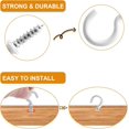 thumbnail image 4 of 60 Pcs 1" Ceiling Cup Hooks - Self-Tapping Screws, White, 4 of 7