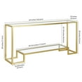 thumbnail image 2 of Evelyn&Zoe Athena 64" Wide Rectangular Console Table, Gold, 2 of 5