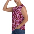 thumbnail image 3 of Lsque Orchids Flowers Print Men's Cotton Blend Sleeveless Muscle Shirts (S-3XL)- Moisture Wicking, Odor Protection, UPF 30+,Large, 3 of 8