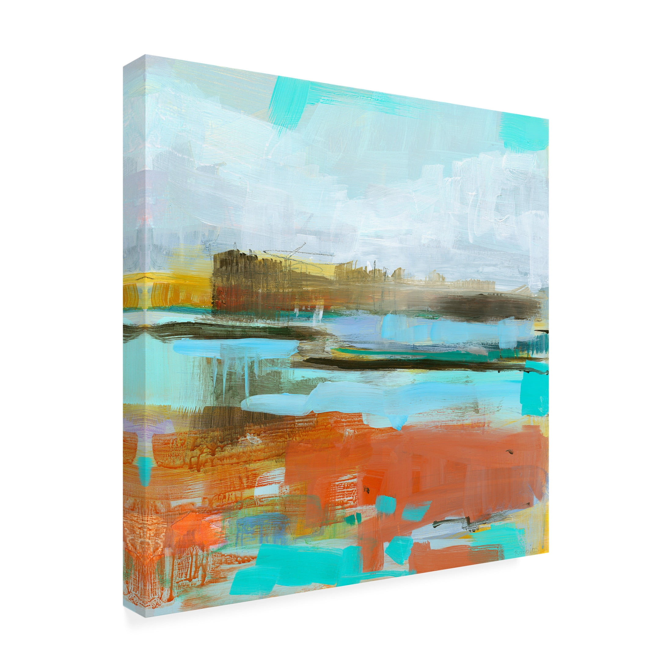 Canvas Wall Art - Kathleen Robbins 'Rowley Marsh 1' Wall Art for Living Room, Bedroom, or Office Décor by Trademark Fine Art - 18 x 18 Inches