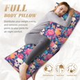 thumbnail image 4 of Body Pillow Cover - Soft Body Pillow Pillowcase, colorful Skull flower daisy Breathable Long Body Pillow Case Cover with Invisible Zipper 20x60in, 4 of 5