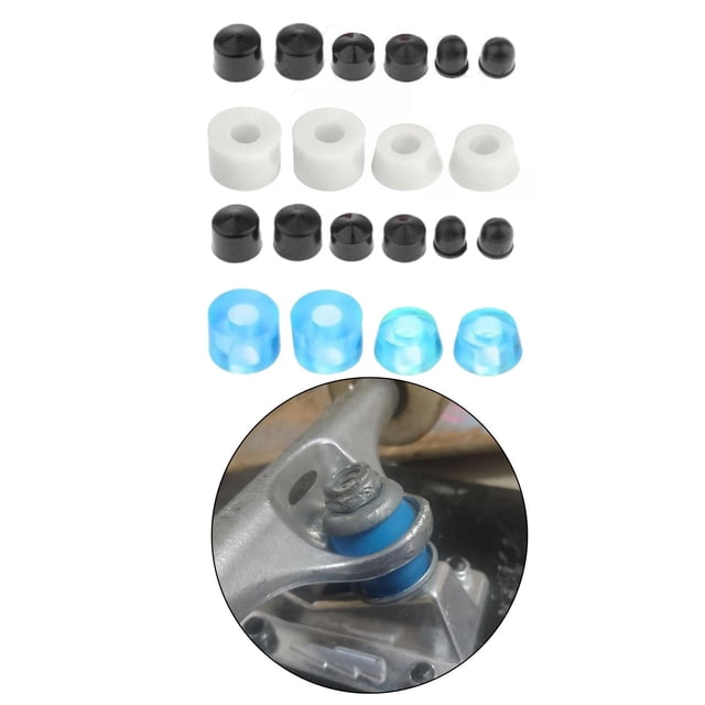 20 Piezas de Ruedas de Monopatín Amortiguadores LED Fsh PU para Patinaje Al Aire Libre Macarena Buje de camión de monopatín