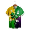 thumbnail image 5 of CLOISE Mens Short Sleeve Tops Casual St Patricks Day Big and Tall Green Shirts with Pockets Button Collared Holiday Irish Themed Pullover Holiday Blouses, 5 of 6