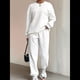 thumbnail image 5 of Conjunto Deportivo de Dos Piezas para Mujer: Sudadera y Pantalón Deportivo de Cuello Redondo Liso y Holgado, Conjunto de Jersey para Estar en Casa. XL, 5 of 6