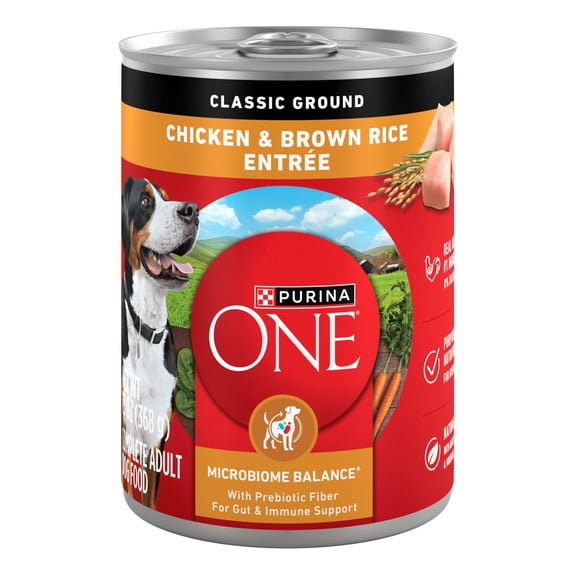 Purina ONE Natural Classic Ground High Protein Wet Dog Food, 13 oz. Can