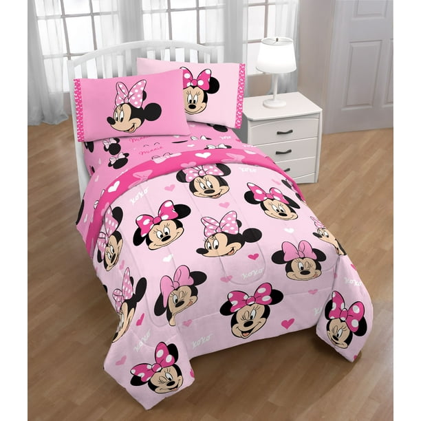 Minnie Mouse Hearts Twin Bed In A Bag Walmart Com Walmart Com