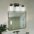 thumbnail image 2 of Melucee 5CCT Dimmable LED Black Vanity Lights 3-light, Modern Vanity Lighting Fixtures with Crystal Light Columns and Clear Glass for Bathroom Bedroom, 2 of 6