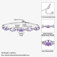 thumbnail image 5 of Juwaliy 18K White Gold Plated Oval Tennis Bracelets for Women,June Birthstone Bracelet Alexandrite Jewelry Birthday Valentines Day Gift for Girlfriend, 5 of 8