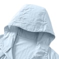 thumbnail image 3 of Mens Lightweight Hooded Waterproof Rain Jacket Breathable Sunproof Raincoat Shell for Outdoor Mountain Hiking Big and Tall Size S-5XL Blue, 3 of 8