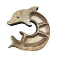 thumbnail image 3 of Bandeja de madera dividida para servir, multifuncional, tabla de charcutería Dolphin, madera para alimentos Estilo B, 3 of 9