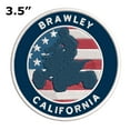thumbnail image 2 of Brawley, California ATV / OHV American Flag 3.5 Inch Iron Or Sew On Embroidered Fabric Badge Patch Extreme Sports Iconic Series, 2 of 2