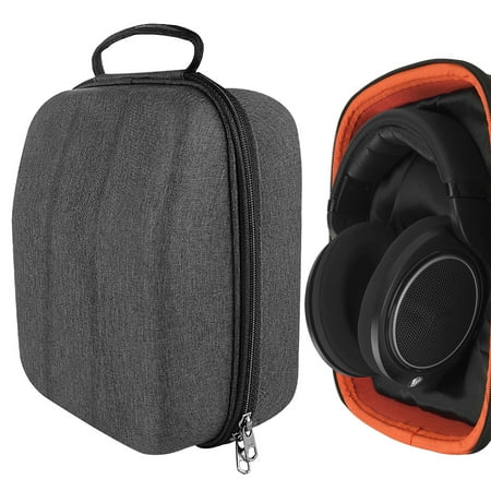 Geekria Shield Case for Large-Sized Over-Ear Headphones Replacement Hard Shell Travel Carrying Bag with Cable Storage Compatible with Microsoft Xbox One Stereo AKG K167 (Dark Grey)