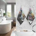 thumbnail image 3 of SKYSONIC Towels Set of 2 Closeup Flower Skull Print for Bathroom Kitchen Travel 16×28 inch, Cotton Bath Towels Lightweight Quickdry for Bathroom Ktichen Travel SPA Gym, 3 of 7