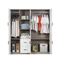thumbnail image 3 of Sophshelter Armoire Wardrobe Closet Wood Wardrobe Armoire Closet, Modern 4-Door Wardrobe Closet 2 Hanging Rods & 3 Drawers, 3 of 8