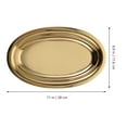 thumbnail image 2 of Yongwei food plate Stainless Steel Oval Dinner Plate Metal Plates Food Dishes for Eating Camping, 2 of 10