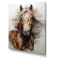 thumbnail image 2 of Designart "Spirit of Equus Brown and Beige Horse" Animals Canvas Print, 2 of 5