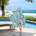 thumbnail image 3 of Yayeee Kids Hooded Towel with Hand Pockets Beach Soft Absorbent Bath Wrap 50 x 23.5 inch, Beautiful Leaves Pattern, 3 of 5