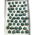 thumbnail image 2 of GKNET Lots 20pcs New Wholesale Delicate Jewelry Turquoise Stone Silver Plated Rings, 2 of 7