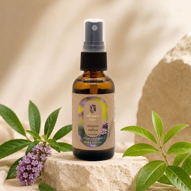 Aceite Para Cabello y Cuerpo Con Aceite Esencial De Té Verde Verbena 60ml