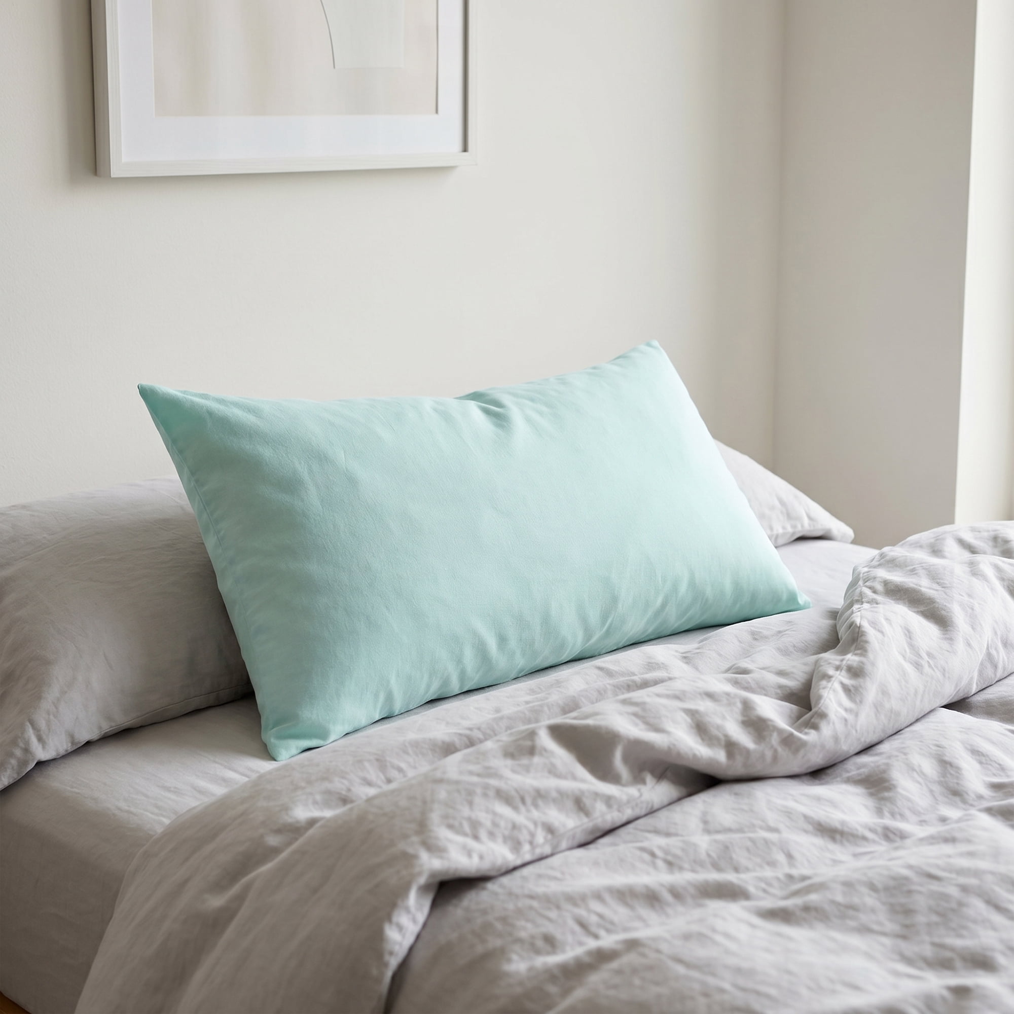 Unique Bargains 2 Pack Cotton Pillowcase Envelope Closure Bedding Blue - Light Yellow
