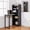 Black, variant on Haooyeah Foldable Computer Desk with Bookshelf, 2‑in‑1 Space‑Saving Design, Storage Shelves & Built‑in Power Outlet, Black