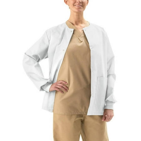 Medline ComfortEase Unisex Snap-Front Warm-Up Scrub Jacket