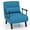 Blue, variant on Costway Folding 5 Position Convertible Sleeper Bed Armchair Lounge Couch w/ Pillow Gray