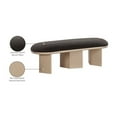 thumbnail image 2 of Meridian Furniture Wilshire Brown Boucle Fabric Bench, 2 of 9