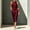 Wine, variant on NTACZA Women'S Dresses Wedding Guest Dresses Midi Sleeveless Round Neck Casual Bodycon Black L