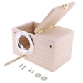 thumbnail image 3 of Wooden Bird Breeding Box Cage For Parrot Budgie Nesting House, 3 of 8