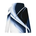 thumbnail image 5 of Miluxas Men's hooded bathroom light and shadow printed pullover long sleeved shirt Blue, 5 of 6