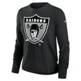 thumbnail image 2 of Women's Nike Black Las Vegas Raiders Large Logo Cropped Long Sleeve Fashion T-Shirt, 2 of 3