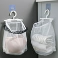 thumbnail image 4 of Cozeii Hanging Laundry Hamper, 2-Pack Mesh Basket, Breathable, Over The Door or Wall Mount Laundry Basket, for Bathroom, Closet, Dorm, Dirty Clothes, Toys, Space Saving, Laundry Organization, 4 of 6