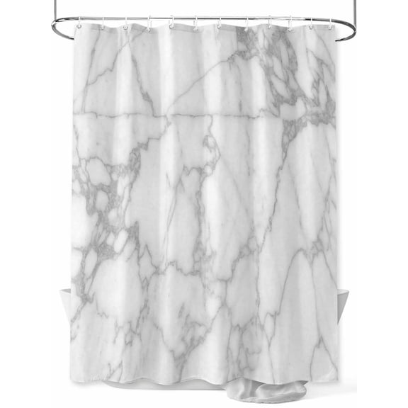 Fsddascl Gray Marble Shower Curtain Set - 72" x 78" Washable Bathtub Curtain with 12 Hooks, Minimalism Modern Abstract Ombre Texture Waterproof Fabric Stall Shower Curtains for Bathroom/Bathtub