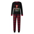 thumbnail image 2 of Spewahor Christmas Pajamas for Family Long Sleeve Cartoon Elk Print Tops + Buffalo Plaid Pants Set Winter Sleepwear, 2 of 10