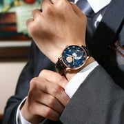 Poedagar New Fashion Quartz Leather Men Watch Top Brand Luxury Waterproof Luminous Date Mens Wristwatch Casual Sport Watches - Quartz Wristwatches