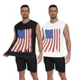 thumbnail image 3 of Iceglad Mens American Flag Tank Top 2 Pack Sleeveless Workout Muscle Shirts Loose Fit Summer Beach Gym Casual 4th of July Patriotic Tee, 3 of 8