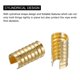 thumbnail image 4 of 200uds Cuero Cuerda Clips, 5.5x11mm Cuerda cilíndrica plegable Extremo Engarzado para Cuerda, Borla, Bricolaje Artesanías (100 x Plateado Tono, 100 x Dorado Tono), 4 of 7