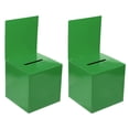 thumbnail image 1 of Unique Bargains Ballot Box 6"x6"x6" Raffle Box with Removable Header Board Suggestion Box Cardboard Box Green 2Pack, 1 of 5