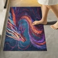 thumbnail image 4 of 2 Piece Soft Bathroom Rug Set Vibrant Colors Dragon Bath Mat and U-Shaped Toilet Contour Rug (16"x24"+20"x24"), 4 of 7