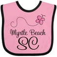 thumbnail image 3 of Inktastic Myrtle Beach South Carolina Girls Baby Bib, 3 of 4