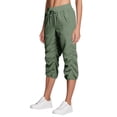 thumbnail image 6 of Capri Cargo Pants for Women High Waist Casual Loose Fit Work Capris Lightweight Quick Dry Hiking Joggers Crop Pants Green XXL, 6 of 6