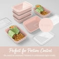 thumbnail image 6 of Bentgo Prep - 20-Piece 1-Compartment Reusable Meal Prep Containers with Lids, PFAS & BPA Free Materials, Durable, Microwave, Freezer, & Dishwasher Safe To Go Food Storage (Peony Glitter), 6 of 8