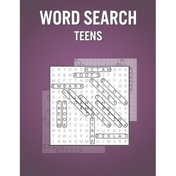 Word Search Teens: Fun Puzzle Book for Adults with 200 Puzzles and Solutions - Awesome Vacation / Birthday Gift (Paperback)