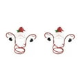 thumbnail image 3 of kurtrusly Wide Application Christmas Wine Bottle Glass Holders Functional Accessories Easy To Clean Metal red hat 2Set, 3 of 6