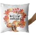 thumbnail image 4 of Fall Pumpkin Pillow Covers 18x18 Inch Set of 2, Hello Autumn Maple Leaf Wreath Throw Square Cotton Cushion Cover for Home Couch Sofa Patio Bedroom Livingroom (lzzlzz9230718787PQC86), 4 of 6