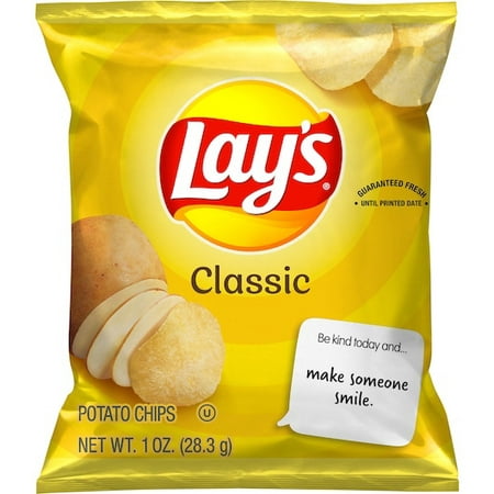 Best by 16/JAN / 2024) Lay s Regular Potato Chips  1 Ounces  104 per case