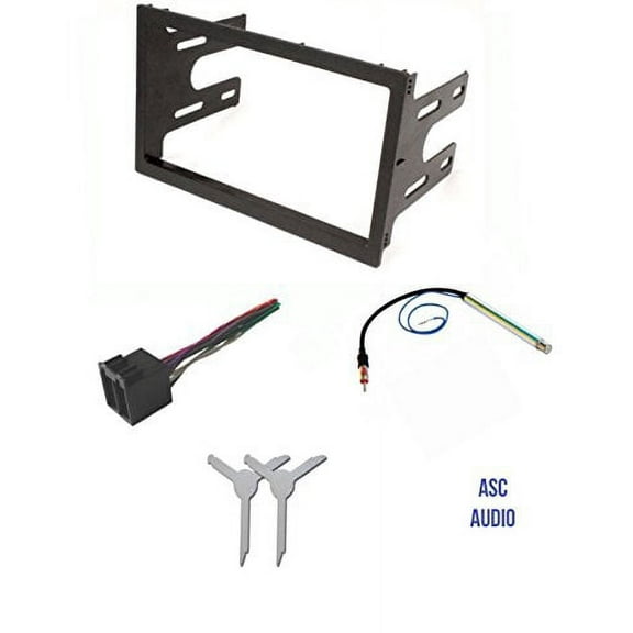 ASC Audio Car Stereo Dash Pocket Kit, Wire Harness, Antenna Adapter, and Radio Removal Tool for installing a Double Din Radio for VW Volkswagen- 1999 2000 2001 Golf / GTI, Jetta, Passat