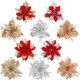 thumbnail image 4 of Flores artificiales, decoración navideña, adornos para árbol de Navidad para decoración del hogar, flores falsas, suministros para fiestas de Año Nuevo, 4 of 5